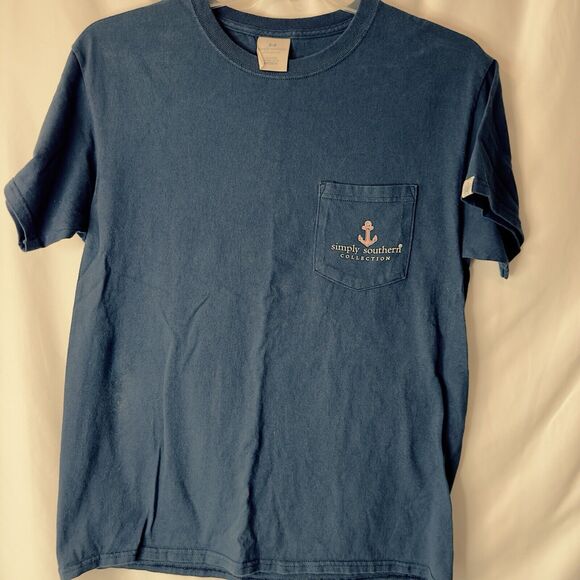 SIMPLY SOUTHERN "Hope Anchors The Soul" Graphic w/Boat Anchor Blue Medium TShirt - Picture 10 of 11